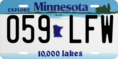 MN license plate 059LFW