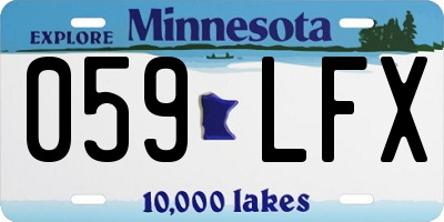MN license plate 059LFX