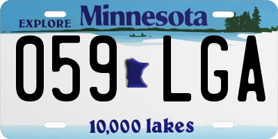MN license plate 059LGA