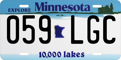 MN license plate 059LGC