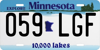 MN license plate 059LGF