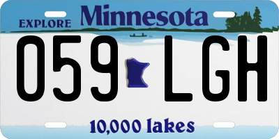 MN license plate 059LGH