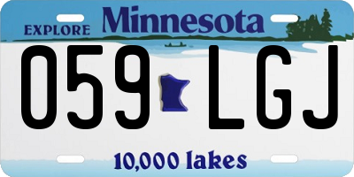 MN license plate 059LGJ