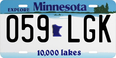 MN license plate 059LGK