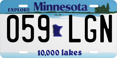 MN license plate 059LGN