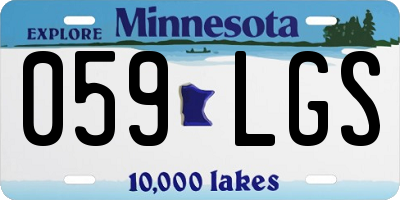 MN license plate 059LGS