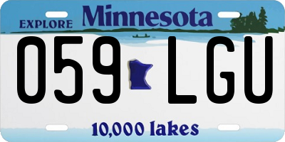 MN license plate 059LGU