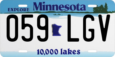 MN license plate 059LGV