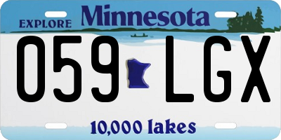 MN license plate 059LGX