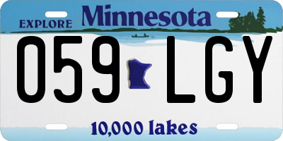 MN license plate 059LGY