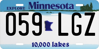 MN license plate 059LGZ