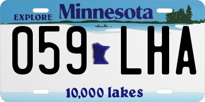 MN license plate 059LHA
