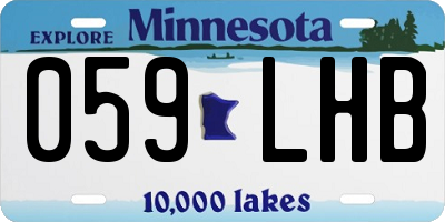 MN license plate 059LHB