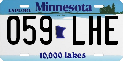 MN license plate 059LHE