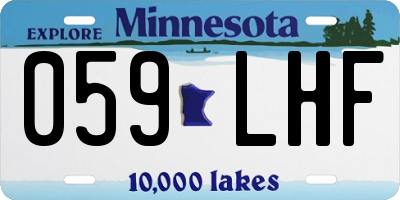 MN license plate 059LHF