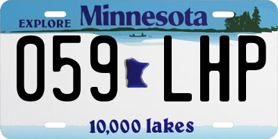 MN license plate 059LHP