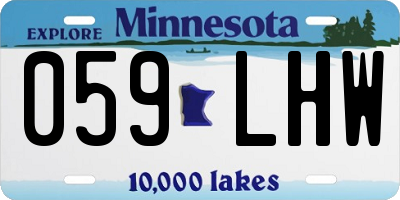 MN license plate 059LHW