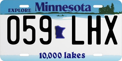 MN license plate 059LHX