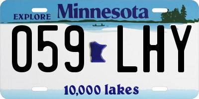 MN license plate 059LHY