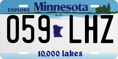 MN license plate 059LHZ