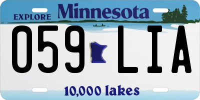MN license plate 059LIA