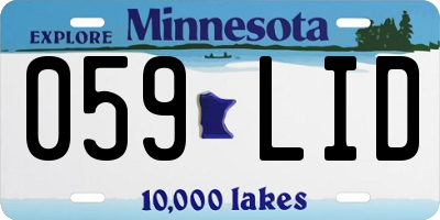 MN license plate 059LID