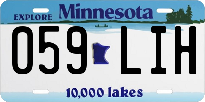 MN license plate 059LIH