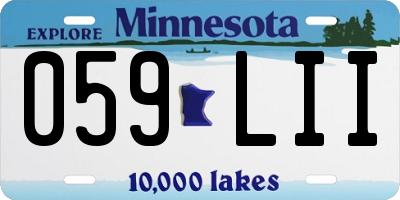 MN license plate 059LII