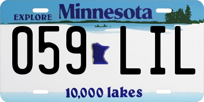 MN license plate 059LIL