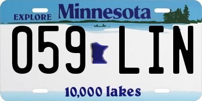 MN license plate 059LIN