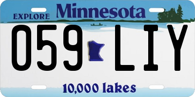MN license plate 059LIY
