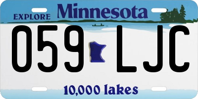 MN license plate 059LJC