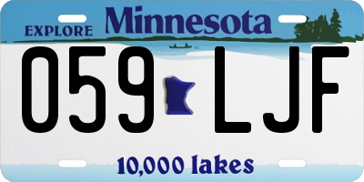 MN license plate 059LJF