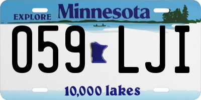 MN license plate 059LJI