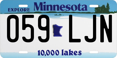 MN license plate 059LJN