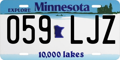 MN license plate 059LJZ
