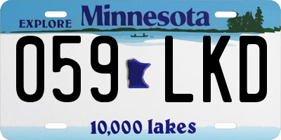 MN license plate 059LKD