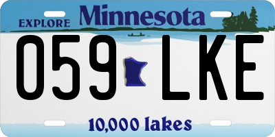 MN license plate 059LKE