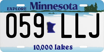 MN license plate 059LLJ