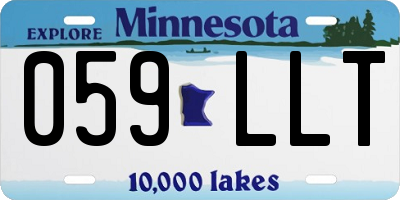 MN license plate 059LLT