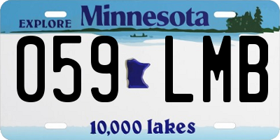 MN license plate 059LMB