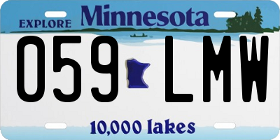 MN license plate 059LMW