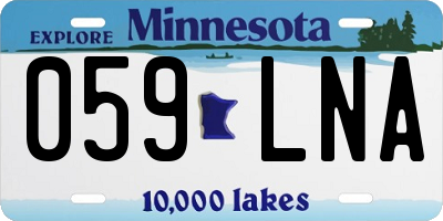 MN license plate 059LNA