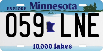 MN license plate 059LNE