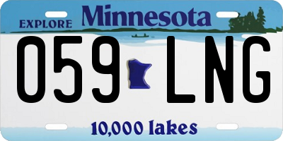 MN license plate 059LNG