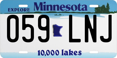 MN license plate 059LNJ