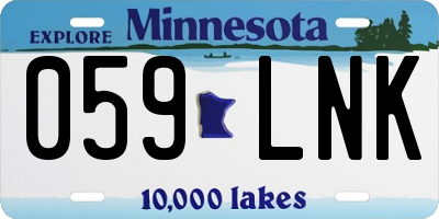 MN license plate 059LNK