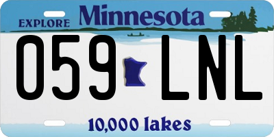 MN license plate 059LNL