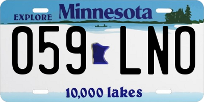 MN license plate 059LNO