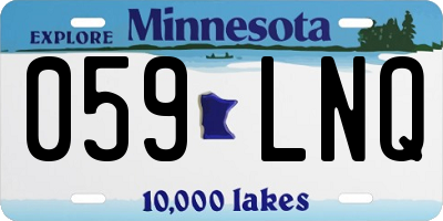 MN license plate 059LNQ